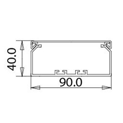 canal electrico PVC 90x40 blanco 2m con espaciador RO90 4ud.