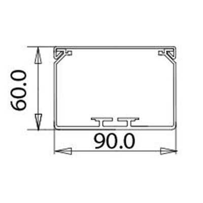 canal electrico PVC 90x60, blanco, 2m, con espaciador RO90 4 uds.