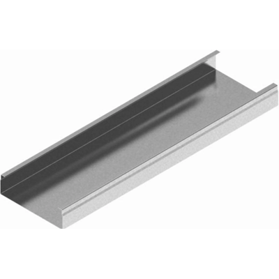 Canal galvanizado, ancho 250 mm, largo 2 m, alto 28 mm