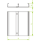 Canal galvanizado de doble vía, ancho 250 mm, largo 3 m, alto 28 mm