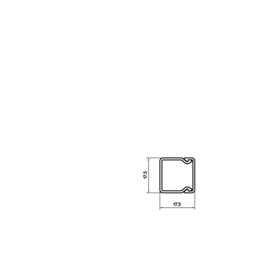 Canal WDK 20X20 NEGRO, WDK20020RW