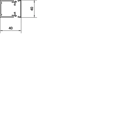 Canale per installazione elettrica in PVC 40x40mm bianco