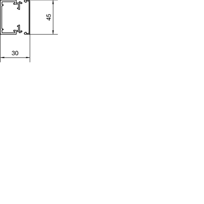 Canale per installazione elettrica in PVC 45x30mm bianco