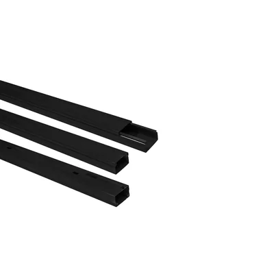 Canaletta passacavi per installazioni elettriche 40x25mm, nera, resistente ai raggi UV, 2m