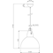 CANDE Hanging lamp E27 IP20 chrome