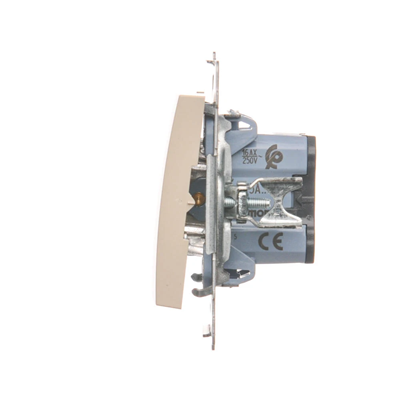 Candlestick switch (module) 16A 250V cream screw terminals
