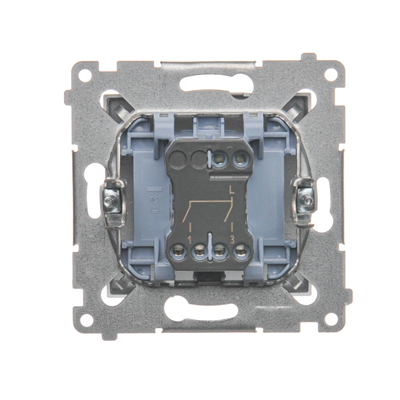 Candlestick switch (module) 16A 250V screw terminals silver (metallic)