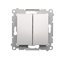 Candlestick switch (module) 16A 250V screw terminals silver (metallic)