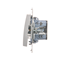Candlestick switch (module) 16A 250V screw terminals silver (metallic)