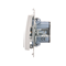 Candlestick switch with LED backlight and for 230V version (module), white