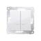 Candlestick switch with LED backlight and for 230V version (module), white