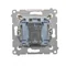 Candlestick switch with LED backlight and for the 230V version (module), cream