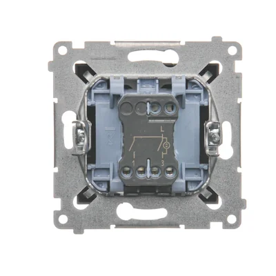 Candlestick switch with LED backlight and for the 230V version (module), metallic anthracite