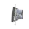 Candlestick switch with LED backlight and for the 230V version (module), metallic anthracite