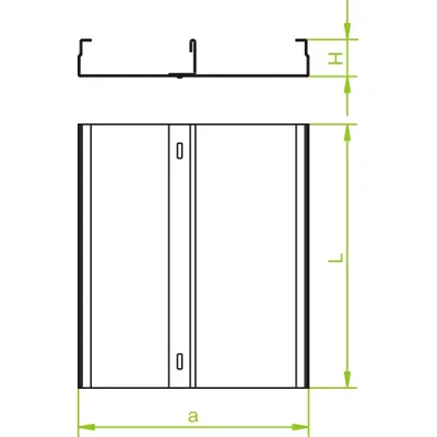 Caniveau double voie galvanisé largeur 350mm, longueur 3m, hauteur 38mm