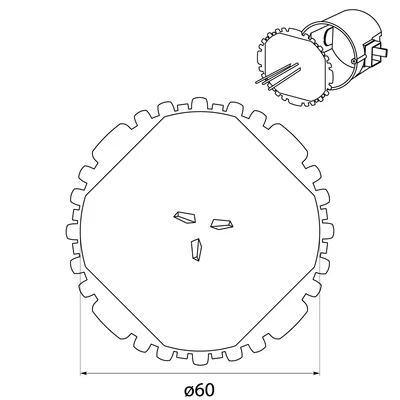Capot de signalisation Ø 60 (lot de 50)