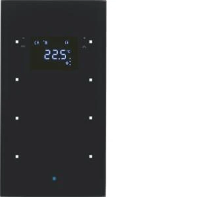 Capteur triple TS KNX avec régulateur de température noir