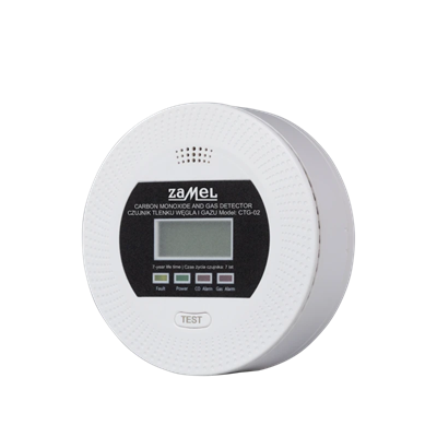 Carbon monoxide and gas sensor GARDI mains-battery 90dB IP20 white CTG-02