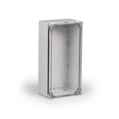Carcasa completa, cubierta transparente, PC, laterales lisos, dimensiones: 200x400x132