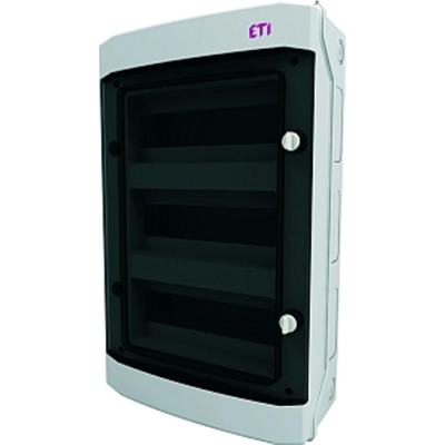 Carcasa de superficie 36 mod, puerta transparente IP-65, (dividida en N) ECH-36PT-s