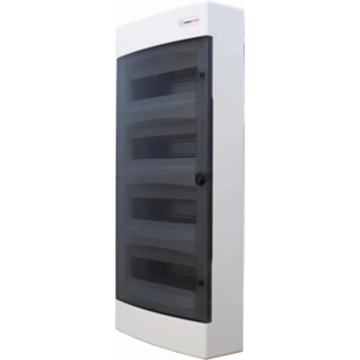 Carcasa de superficie 48mod. Puertas transparentes ECT48PT-s