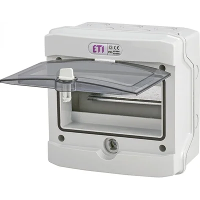 Carcasa de superficie 8 mod. Puerta transparente IP65 ECH-8G