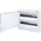 Carcasa empotrada ECM 2x18PO-s, 2 filas de 18 módulos, puertas blancas.