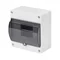 Carcasa MINI S-6 PE+N terminal con cristal IP 30 - color humo