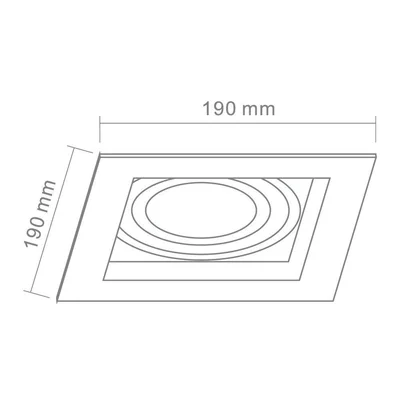 Cardo I Bianco Lampada da incasso a soffitto, bianco