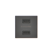 Cargador USB K45 2x USB 2.0 - A 5V DC 2.1A grafito