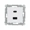 Caricabatterie (modulo) Simon 54 WMDZ-EC2CAQ-011 USB C+A, 30W, 230V; bianco