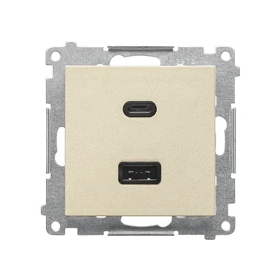 Caricatore USB C+A Simon 55 WMDS-0042L2-144 (modulo), 30 W, 230 V; Champagne opaco