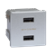 Caricatore USB K45 2x USB 2.0 - A 5V DC 2.1A alluminio