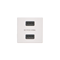 Caricatore USB K45 2x USB 2.0 - A 5V DC 2.1A bianco puro