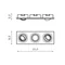 Caro 3 Square (bianco) collega GU10 3x Max 50W ALLUMINIO