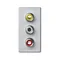 Carte de connexion Simon Connect TSC-K105B-8 K45/2, 3 connecteurs RCA (CINCH) 22,5 x 45 mm + inserts ; bornes à vis ; aluminium