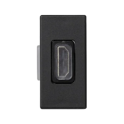 Carte K45/2 adaptateur HDMI-HDMI 22, 5x45mm + insert, gris graphite