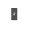 Carte K45/2 avec embase femelle SAT (F) 22,5x45mm + insert gris graphite