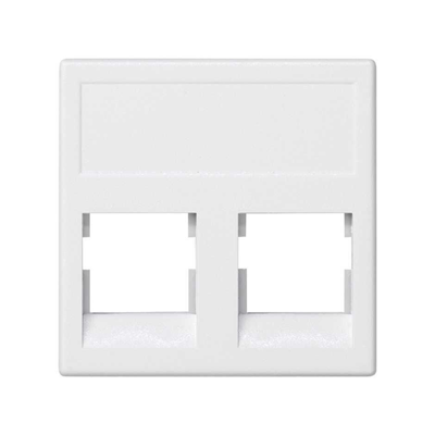 Carte RJ K45 2x sans couvercles, NEXANS, blanc pur