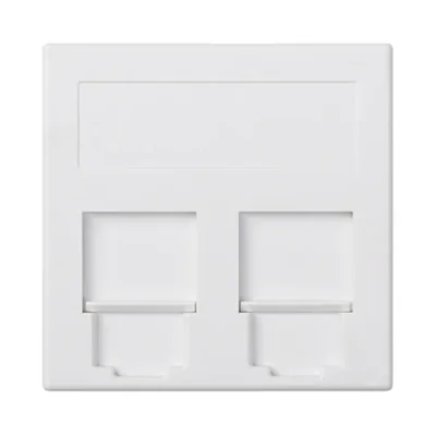 Carte S500, 2x RJ avec capots, universel, blanc pur