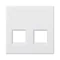 Carte S500 2x RJ sans capots INFRA+ blanc pur