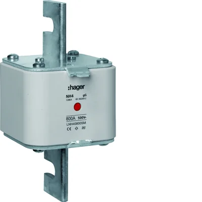 Cartouche fusible à lame NH4 gG avec indicateur central 800A 500V