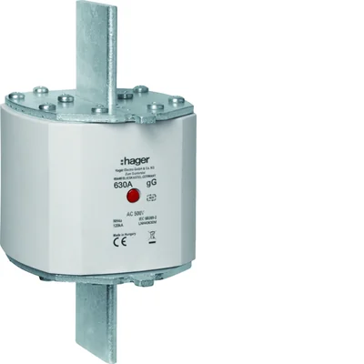Cartouche fusible à lame NH4a gG avec indicateur central 630A 500V