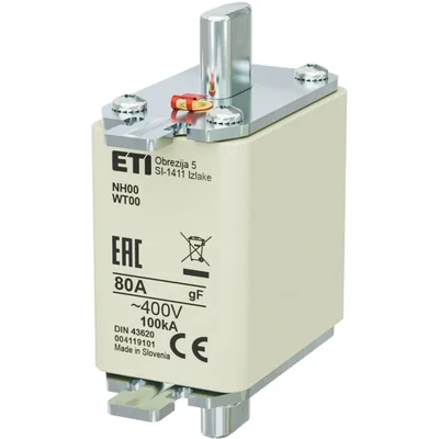 Cartouche fusible NH00 gF 80A/400V