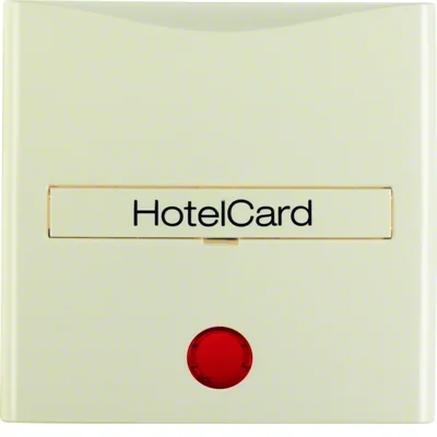 Casquette B.Square/S.1 avec imprimé et verre rouge, couleur hôtel, crème