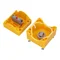 Cassette avec bouton rotatif de sécurité 1 contact NF IP65 jaune 1x presse-étoupe M20