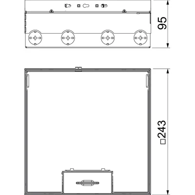 Cassette d'alimentation complète UDHOME9 2V UT N avec deux prises NF doubles