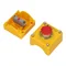 Cassette with rotary safety button 1 NC contact IP65 yellow 1x M20 gland