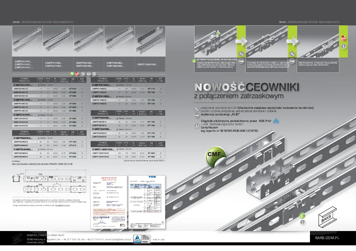 Katalog BAKS - Ceowniki i drabiny