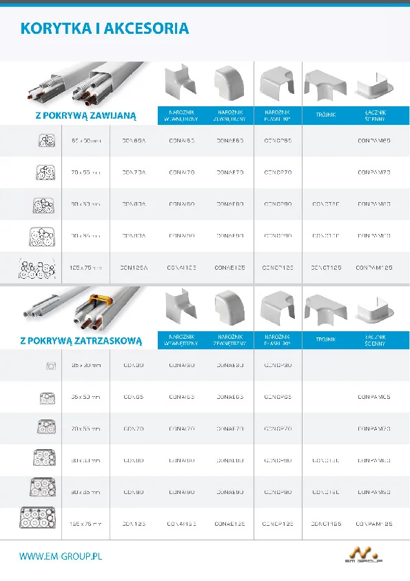 Katalog EM GROUP - korytka i akcesoria